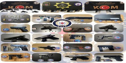 Elazığ’da aranan 124 kişi yakalandı, 53 ruhsatsız silah ele geçirildi