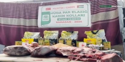 HÜDA PAR Elazığ Kadın Kollarından Gazze’de 1000 kişilik iftar