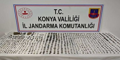 Konya’da jandarma tarihi eser operasyonu