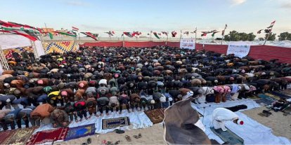 Gazze'de enkaz ve çadırların arasında bayram tekbirleri yankılandı