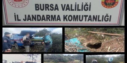 Bursa'da kaçak kazı yapan 2 kişi suçüstü yakalandı