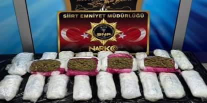 Siirt’te uyuşturucu operasyonu: 9 kilo 700 gram esrar ele geçirildi