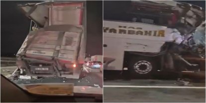 İstanbul'da tır ile yolcu otobüsü çarpıştı: 10 yaralı