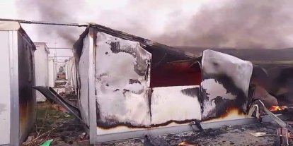 Konteyner kentte çıkan yangın paniğe neden oldu