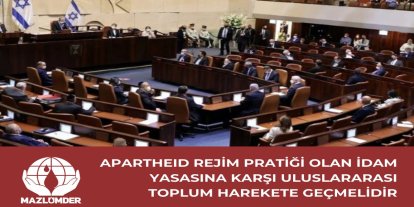 MAZLUMDER'den işgal rejiminin Filistinli mahkûmlara yönelik idam kararına tepki