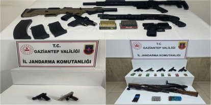 Gaziantep'te silah kaçakçılığı operasyonu: 19 şüpheliye işlem