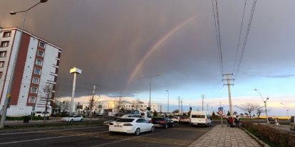 Diyarbakır semalarında seyirlik çifte gökkuşağı oluştu