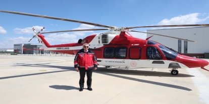 Bakan Memişoğlu: GÖKBEY ambulansımız gökyüzüyle buluştu