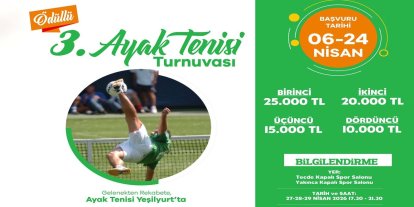 Yeşilyurt Belediyesi ayak tenisi turnuvası düzenliyor