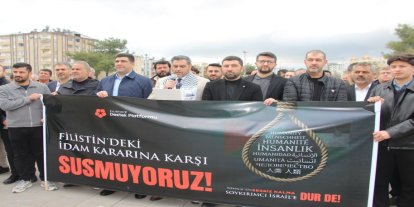 Mardin’de “idam yasası”na tepki: Filistin için basın açıklaması