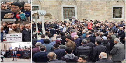 Bursa’da Filistin için tepki: İnsanlık rehin alınmıştır