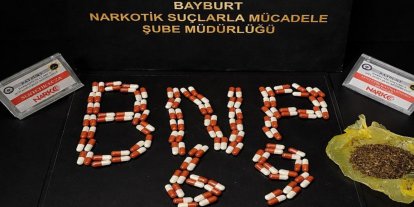 Bayburt’ta narkotik operasyonu: Sentetik ecza ve bonzai ele geçirildi