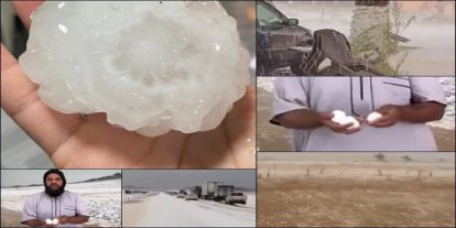 Cezayir ve Tunus’ta dolu kar gibi yağışı