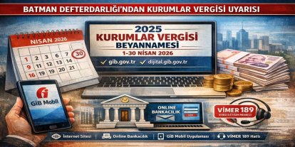 Kurumlar vergisi beyan ve ödeme süresi 30 Nisan'da sona eriyor