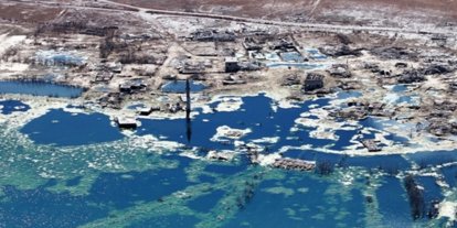 Gümüşören Barajı’nda eski yerleşimler yeniden su altında