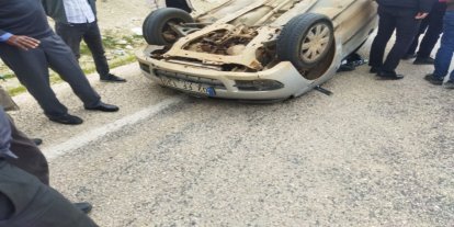 Adıyaman'da otomobil  takla attı: Bir yaralı
