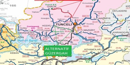 Tunceli-Ovacık kara yolu 2-3 gün trafiğe kapatılacak