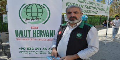Siirt Umut Kervanı’ndan kurban standı: Hem yurt içi hem yurt dışında kesimler yapıyoruz