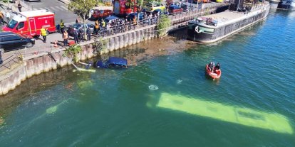 Stajyer şoför otobüsü Seine Nehri’ne sürdü