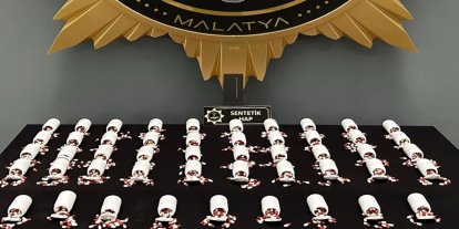 Malatya otogarında bir şahsın üzerinden binlerce hap çıktı