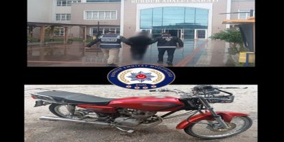 Burdur’da motosiklet hırsızlığı şüphelisi tutuklandı