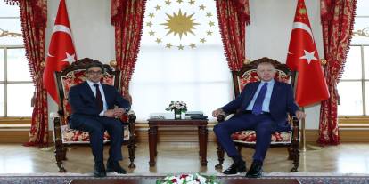 Cumhurbaşkanı Erdoğan BAE Devlet Başkan Yardımcısı Şeyh Mansur'u kabul etti