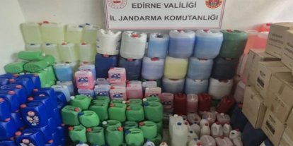 Edirne’de sahte deterjan operasyonu: 3 bin litreden fazla ürün ele geçirildi