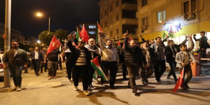 Gaziantep'te Sumud Filosu için basın açıklaması