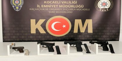 Kocaeli'de 4 tabanca ele geçirildi: 3 gözaltı