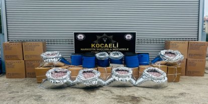 Kocaeli'de 1 ton 80 kilogram uyuşturucu ham maddesi ele geçirildi