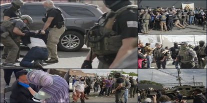 ICE'den göçmen hapishanesindeki insanlık dışı sert koşulları protesto edenlere sert müdahale