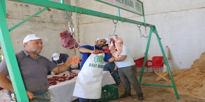Şanlıurfa'da Umut Kervanı tarafından kurban kesimi gerçekleştirildi