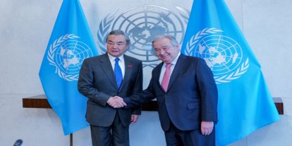 Çin Dışişleri Bakanı Wang, BM Genel Sekreteri Guterres ile görüştü