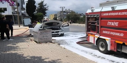 Seyir halindeki lüks otomobil alevlere teslim oldu