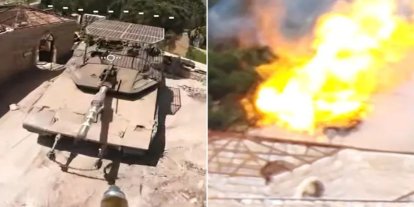 Hizbullah, iki Merkava tankını kamikaze İHA'larla vurdu