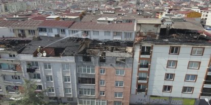 Esenyurt'ta 4 binaya sıçrayan çatı yangını kontrol altına alındı