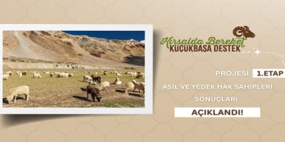 Kırsalda Bereket Küçükbaşa Destek Projesinin ilk etap sonuçları açıklandı