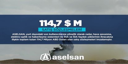 ASELSAN 114,7 milyon dolarlık ihracat anlaşmasına imza attı