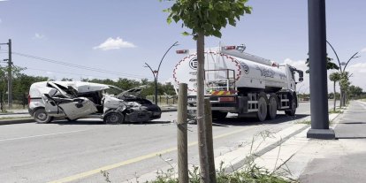 Malatya'da hafif ticari araç ile kamyon çarpıştı: 1 yaralı
