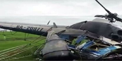Rusya'da helikopter düştü: Bir ölü