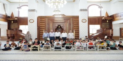 İl Müftü Vekili Bayram Öztürk, yaz Kur'an kursu öğrencileriyle buluştu