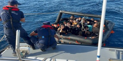 Aydın açıklarında 38 düzensiz göçmen yakalandı