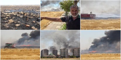 Anız yangınının ardından mahalle sakinleri uyardı: İçki şişeleri endişe oluşturuyor