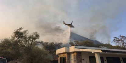 Muğla'daki orman yangınının enerjisi düşürüldü