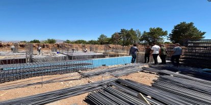 Akçadağ'da yeni belediye hizmet binası çalışmaları sürüyor