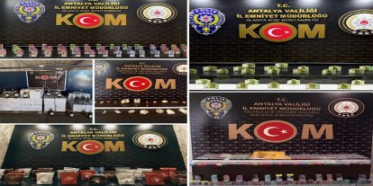 Antalya'da kaçakçılık operasyonlarında çok sayıda kaçak ürün ele geçirildi