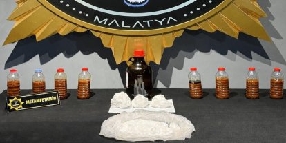Malatya'da 4 kilo 875 gram metamfetamin ele geçirildi
