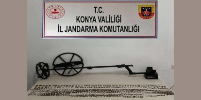 Konya’da tarihi eser operasyonu: 764 sikke ele geçirildi