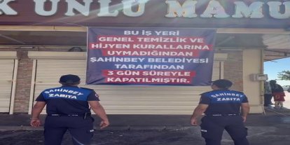 Gaziantep'te ölü haşerelerin bulunduğu fırına 3 gün kapatma cezası