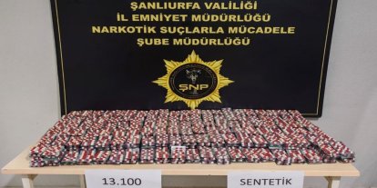 Şanlıurfa'da 13 bin 100 sentetik ecza hap ele geçirildi